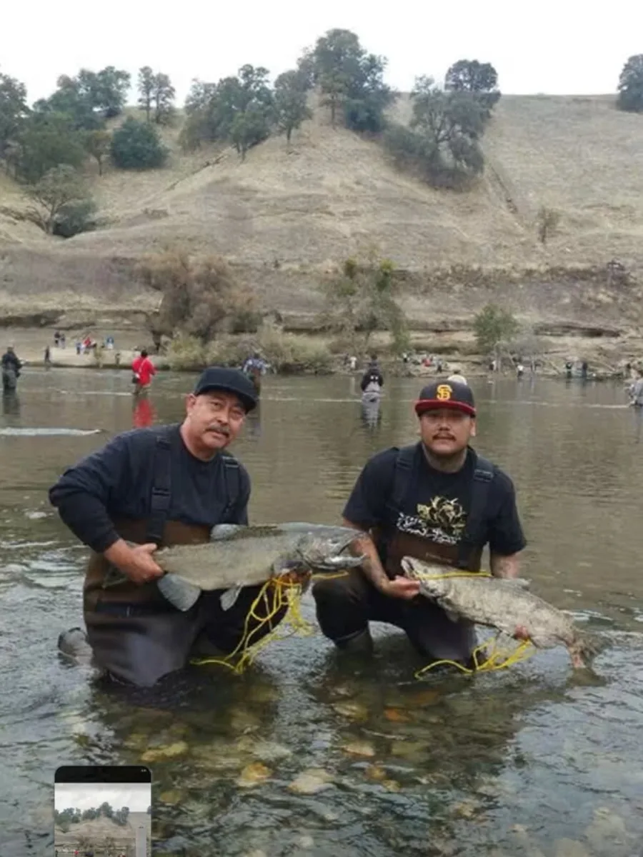 Pedro and his son Pete together on a fishing trip